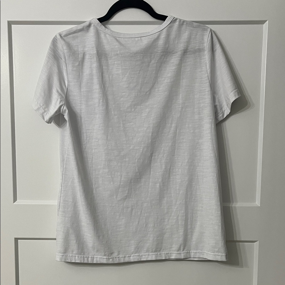 White Distressed Women Top - Picture 3 of 3